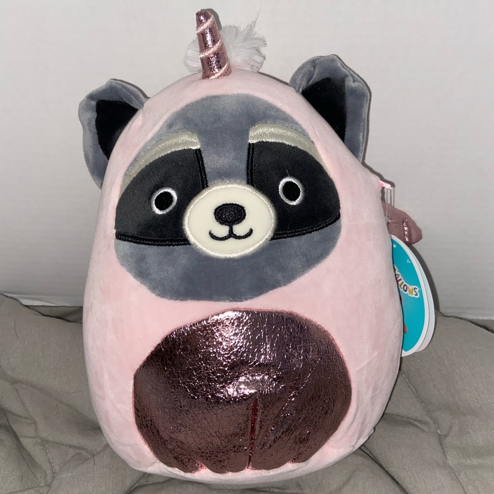 Squishmallows Unicorn Rocky the Raccoon 8”